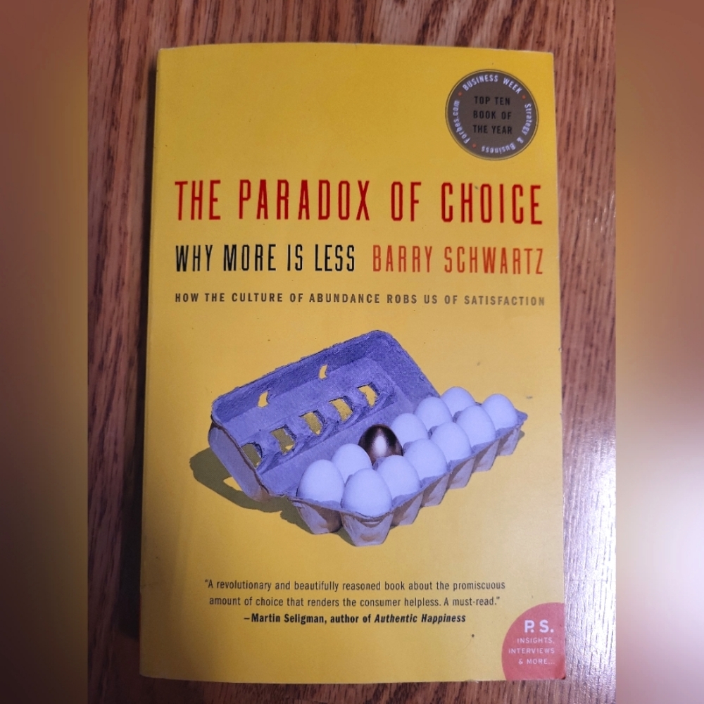 The Paradox of Choice book by Barry Schwartz
